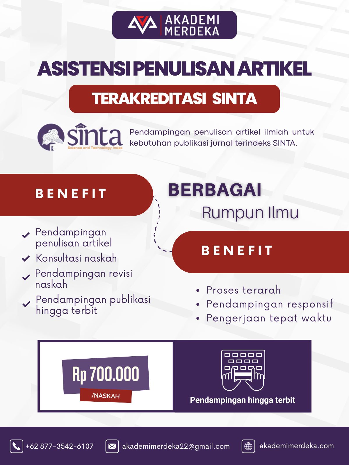 Asistensi Penulisan Artikel Terakreditasi SINTA