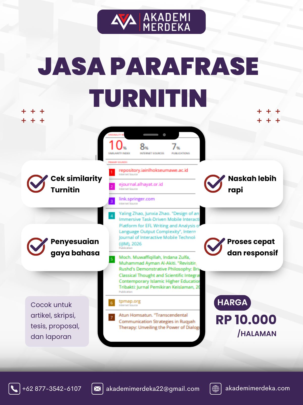 Jasa Parafrase Turnitin